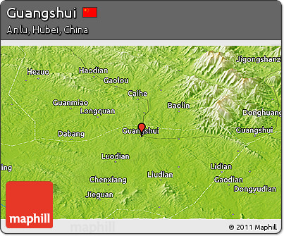 Physical Panoramic Map of Guangshui