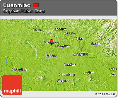 Physical Panoramic Map of Guanmiao