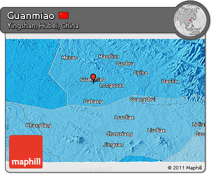 Political Panoramic Map of Guanmiao