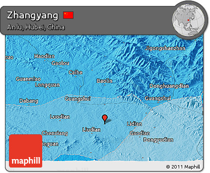 Political Panoramic Map of Zhangyang
