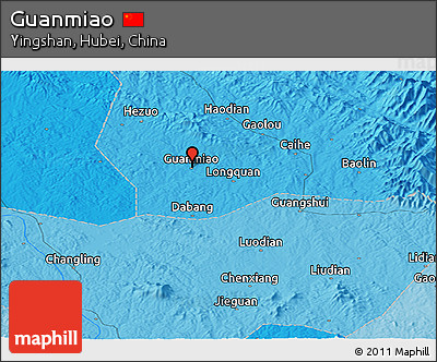 Political Panoramic Map of Guanmiao