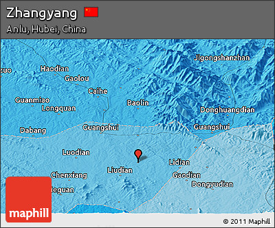 Political Panoramic Map of Zhangyang