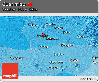 Political Panoramic Map of Guanmiao