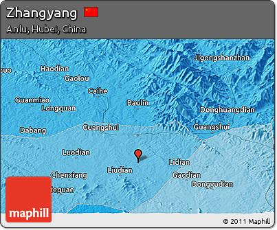 Political Panoramic Map of Zhangyang