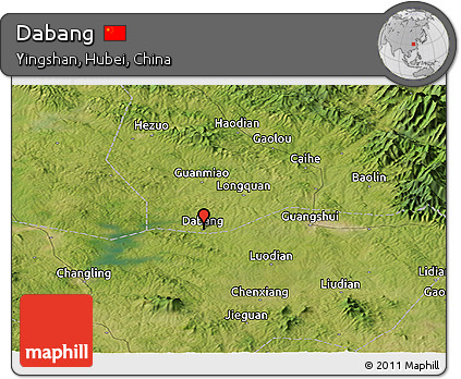 Satellite Panoramic Map of Dabang