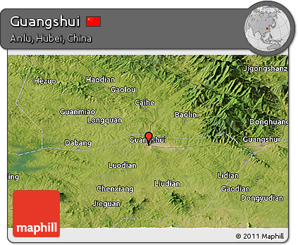 Satellite Panoramic Map of Guangshui