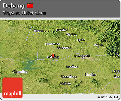 Satellite Panoramic Map of Dabang
