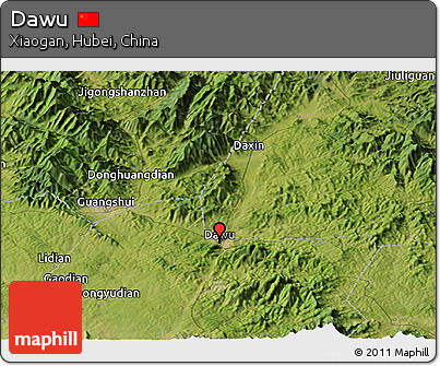 Satellite Panoramic Map of Dawu