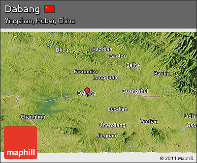 Satellite Panoramic Map of Dabang