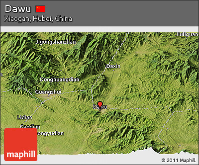 Satellite Panoramic Map of Dawu