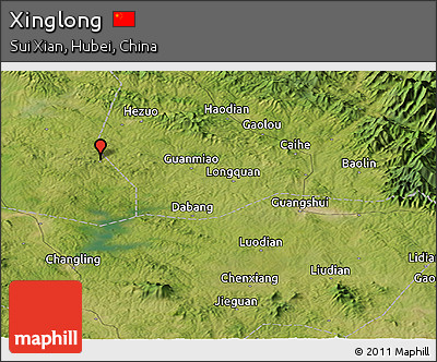 Satellite Panoramic Map of Xinglong
