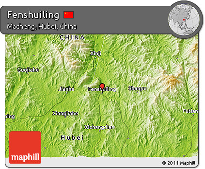 Physical 3D Map of Fenshuiling