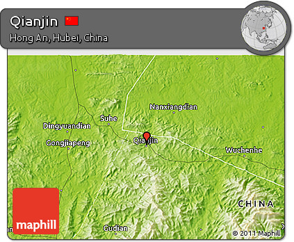 Physical 3D Map of Qianjin