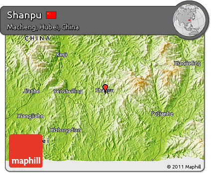 Physical 3D Map of Shanpu