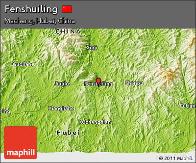 Physical 3D Map of Fenshuiling