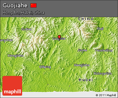 Physical 3D Map of Guojiahe