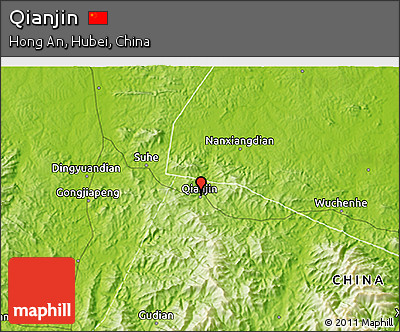 Physical 3D Map of Qianjin