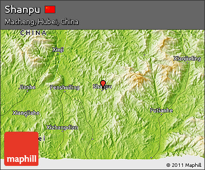Physical 3D Map of Shanpu