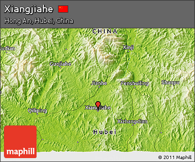 Physical 3D Map of Xiangjiahe
