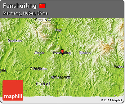 Physical 3D Map of Fenshuiling