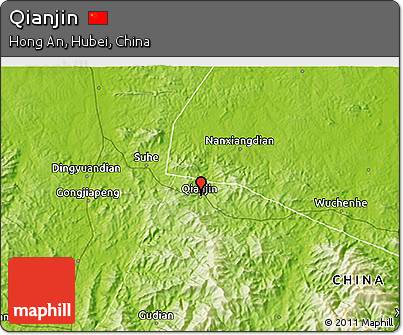 Physical 3D Map of Qianjin