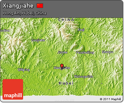 Physical 3D Map of Xiangjiahe