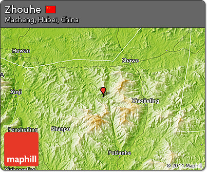 Physical 3D Map of Zhouhe