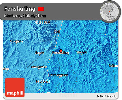 Political 3D Map of Fenshuiling