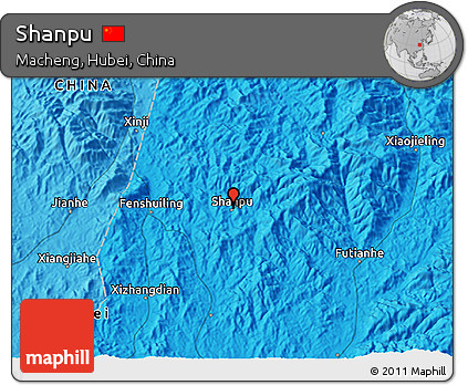 Political 3D Map of Shanpu