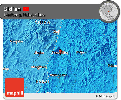 Political 3D Map of Sidian