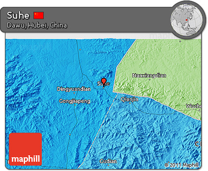 Political 3D Map of Suhe