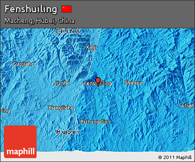 Political 3D Map of Fenshuiling
