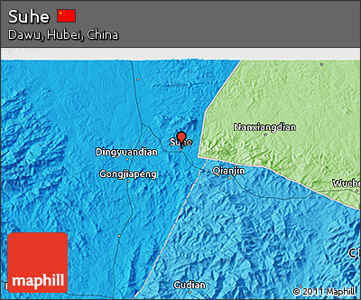 Political 3D Map of Suhe