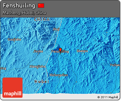 Political 3D Map of Fenshuiling