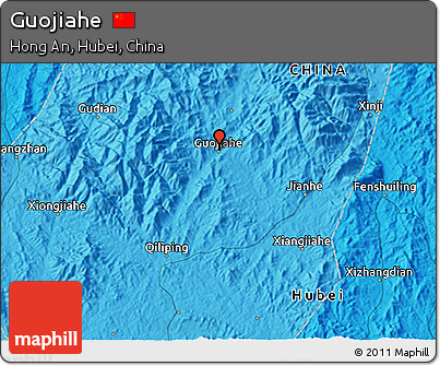 Political 3D Map of Guojiahe
