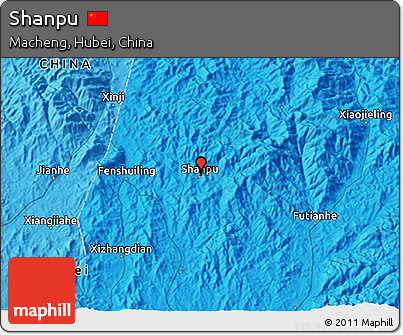 Political 3D Map of Shanpu