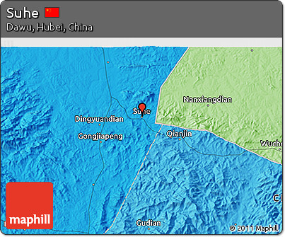 Political 3D Map of Suhe