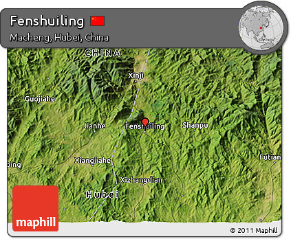 Satellite 3D Map of Fenshuiling