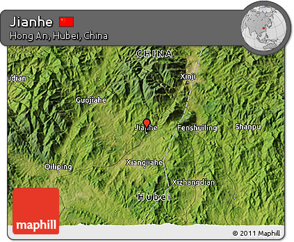 Satellite 3D Map of Jianhe
