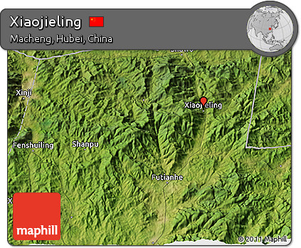 Satellite 3D Map of Xiaojieling