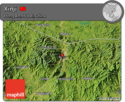 Satellite 3D Map of Xinji