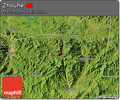 Satellite 3D Map of Zhouhe