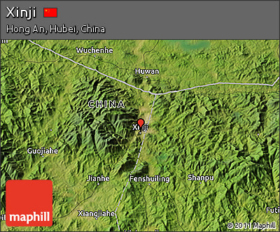 Satellite 3D Map of Xinji