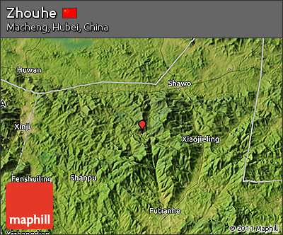 Satellite 3D Map of Zhouhe