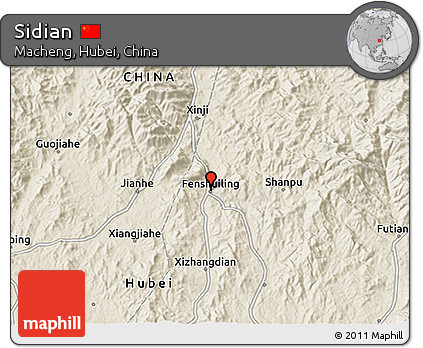 Shaded Relief 3D Map of Sidian