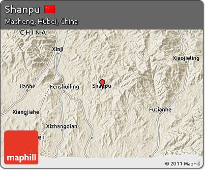 Shaded Relief 3D Map of Shanpu