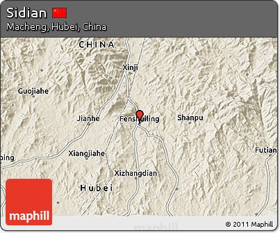 Shaded Relief 3D Map of Sidian