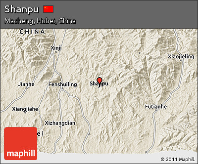 Shaded Relief 3D Map of Shanpu