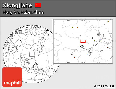 Blank Location Map of Xiongjiahe