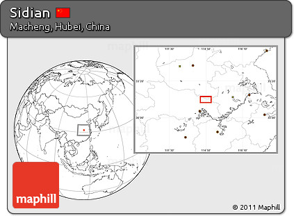 Blank Location Map of Sidian